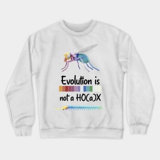 Evolution is not a hoax Hox Genes Similarities Housefly and centipede Crewneck Sweatshirt